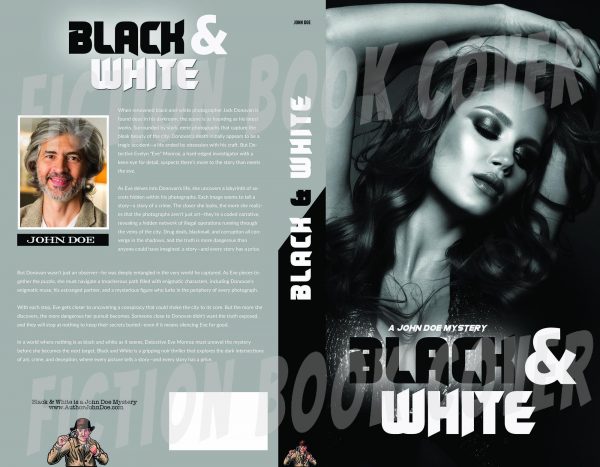 Black and White Mystery Book Cover